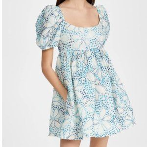 Ciao Lucia Delfina Dress, Size Large, Floral blue